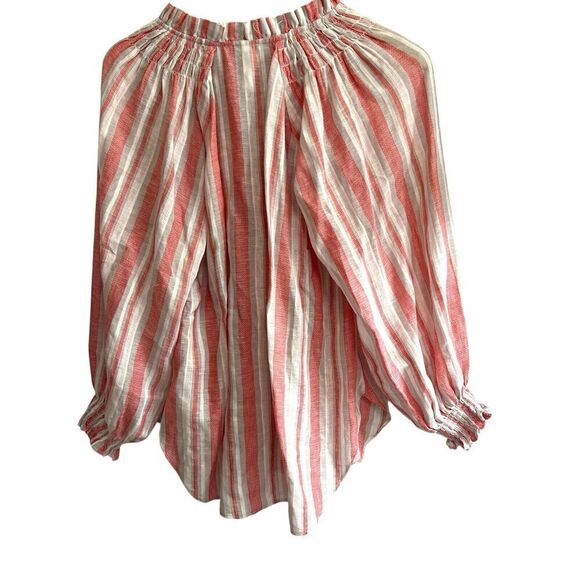 KIVARI Hailee Womens Linen Cotton Blouse Button Down Shirt Size 4 - Picture 2 of 6